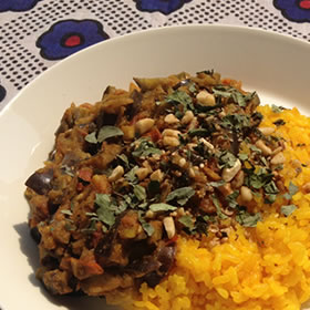 なすとトマトのカレー