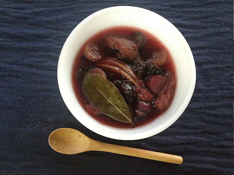 赤ワインのスープ